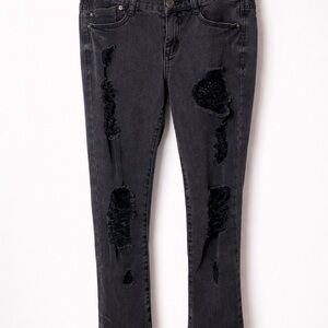 Mudd Black Distressed Skinny Jeans